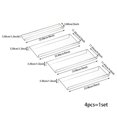 thumbnail image 5 of Especiero de plástico expandible de lujo, cajones de gabinete de cocina, 4 niveles inclinados para tarros de especias, almacenamiento de botellas de condimentos de alimentos - transparente, 5 of 5