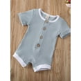 thumbnail image 2 of Coduop Newborn Baby Boys Girls Cotton Short Sleeve Romper One Piece Jumpsuit Infant Baby Clothes, 2 of 6