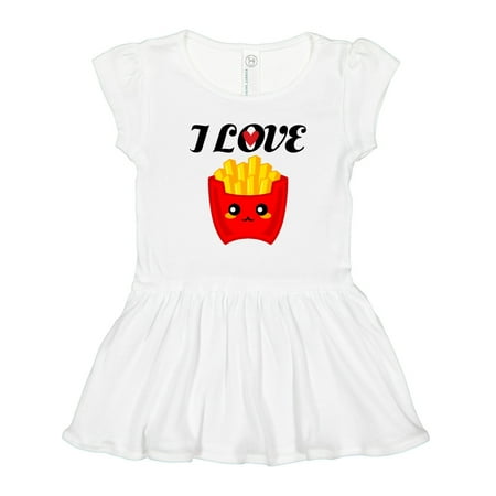 

Inktastic Fry Lover I Love French Fries Gift Toddler Girl Dress