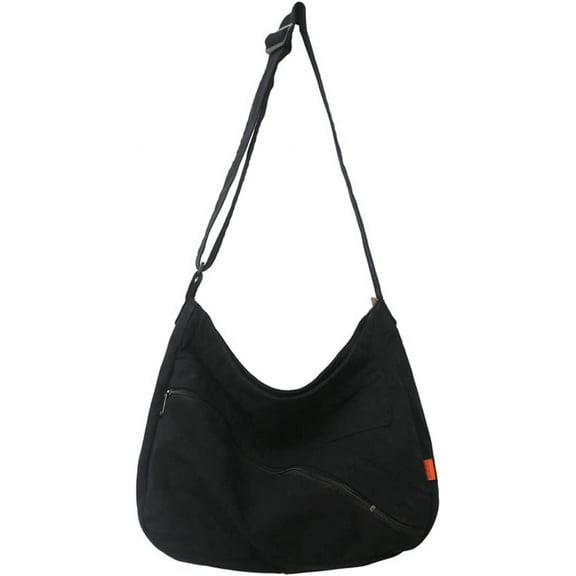 ZhangBaoLin Canvas Hobo Bag for Women Washable Retro Shoulder Crossbody Bag Large Capacity Tote Commuting Handbag Purse