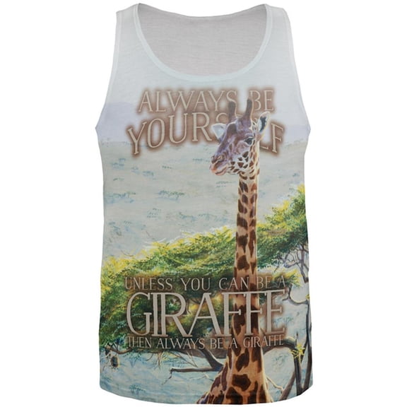 Always Be Yourself Unless Giraffe All Over Mens Tank Top Multi LG