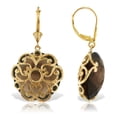 thumbnail image 2 of Galaxy Gold 14K Yellow Gold Natural Quartz Dangle Earrings - April Birthstone - Courage & Clarity - Fine Jewelry for Women, 2 of 3