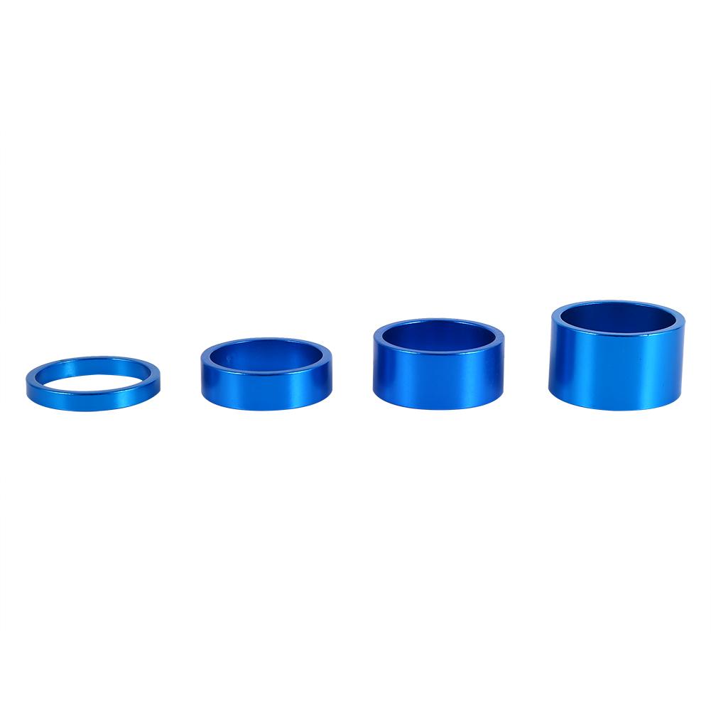 Bicycle Fork Washer 4 Colors 4Pcs//Set 5mm//10mm//15mm//20mm Aluminum Alloy Bike Front Stem Headset Spacer Blue
