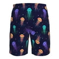 thumbnail image 6 of Kll Sea Jellyfish Men'S Casual Summer Beach Shorts Hawaiian Shorts With Pockets-3x-Large, 6 of 9