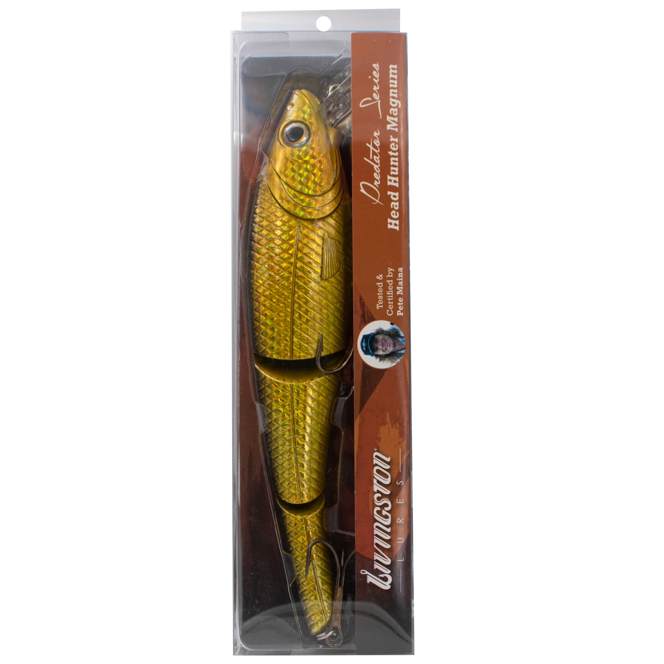 Livingston Lures Head Hunter Magnum-Gold Metallic Scale Black