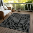 thumbnail image 6 of Addison Rugs Chantille Indoor/Outdoor Transitional Geometric, Abstract Black Washable Rectangle Rug, 5' x 7'6", 6 of 6