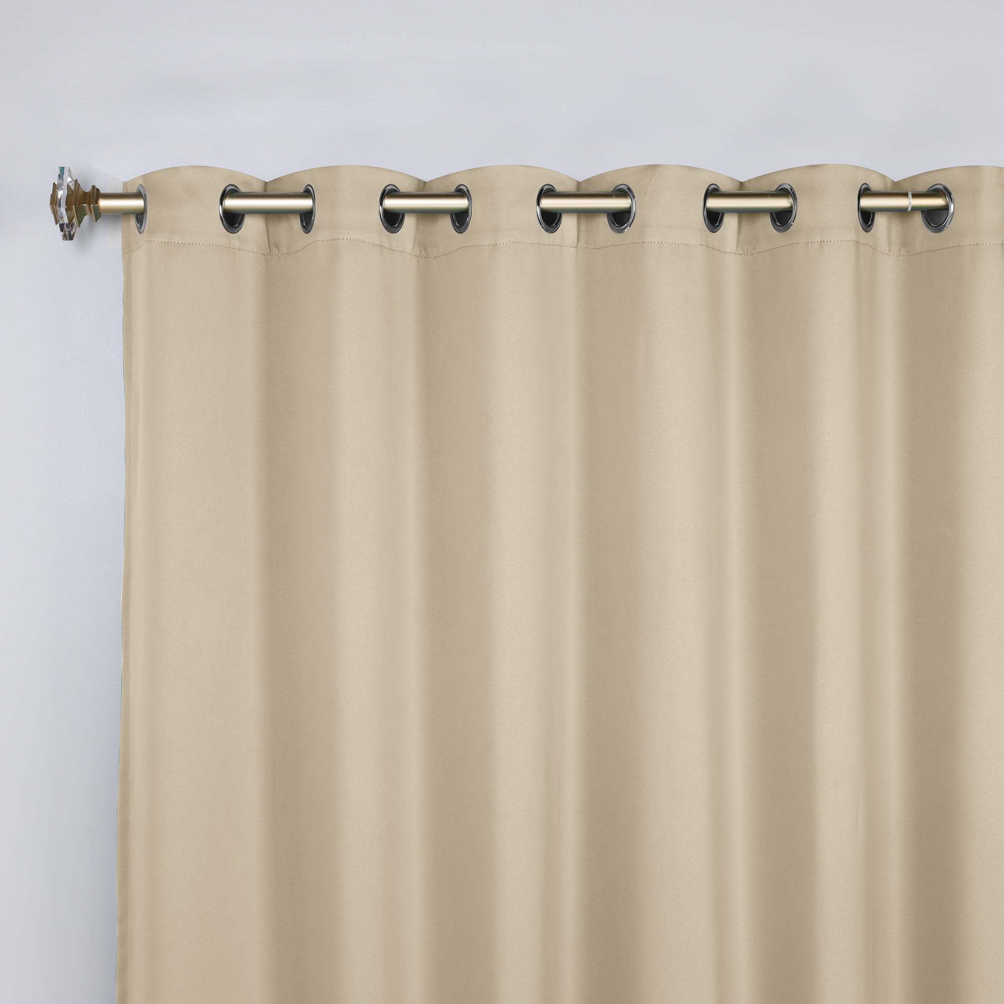 Superior Blackout Solid Light Filtering Grommet Curtain Panel Set, 70" x 120", Ivory