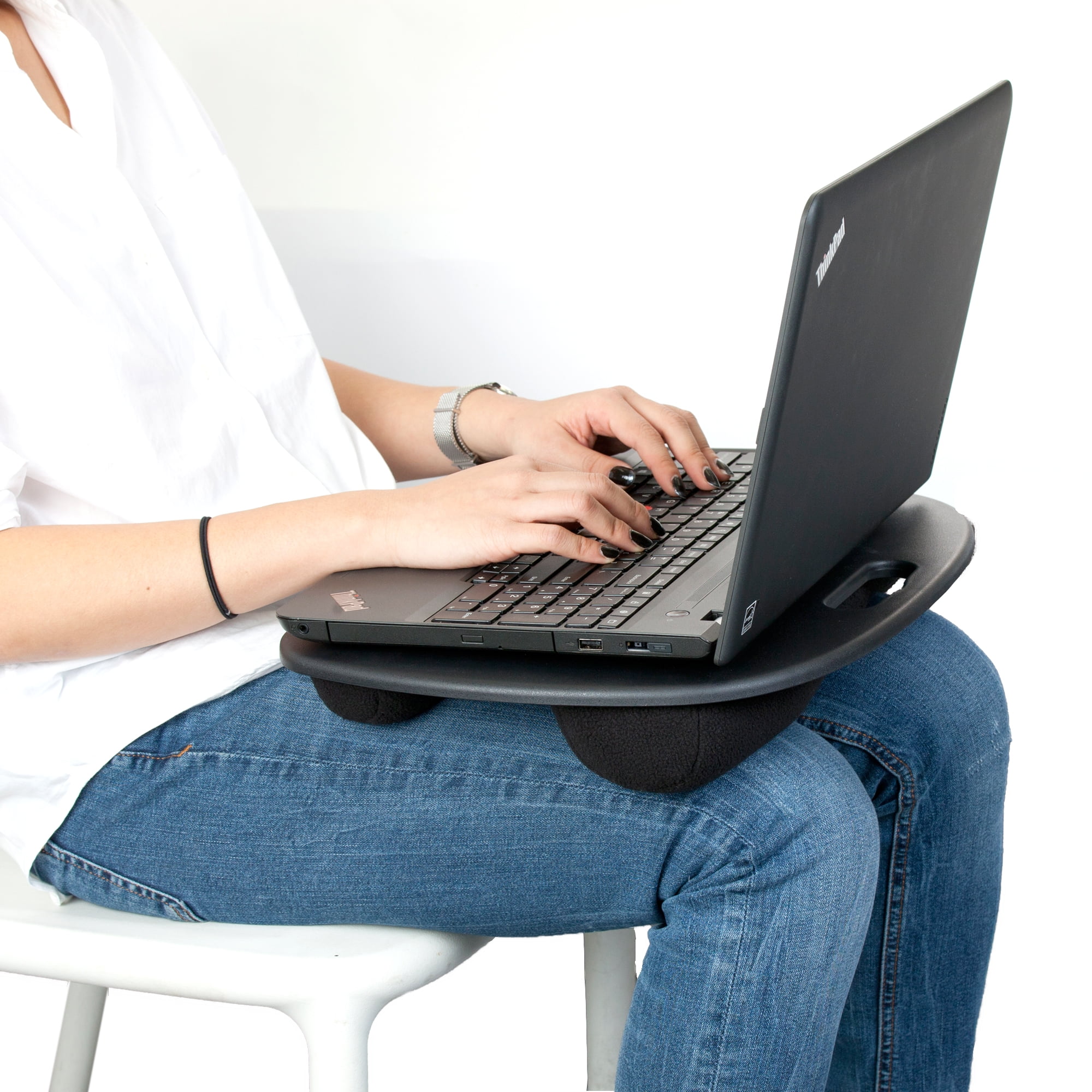 Mind Reader Portable Laptop Lap Desk With Handle Built In Cushion