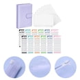 thumbnail image 5 of enqiretly PU Leather Notebook Binder Clear Binder Pockets Budget Envelope Purple, 5 of 5
