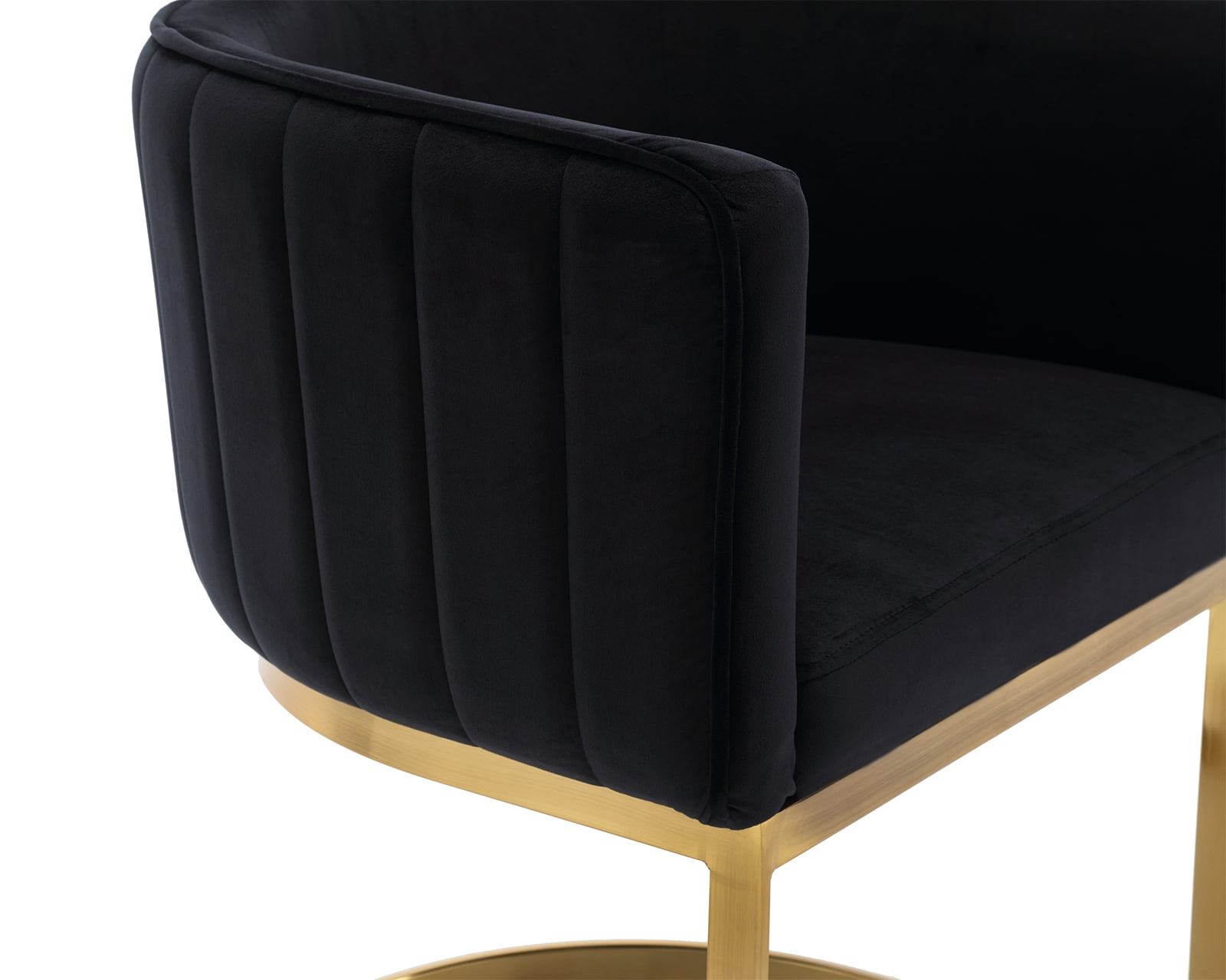 Dayalane Modern Barrel Dining Chairs Set of 2, Velvet Upholstered Kitchen and Dining Room Side Chairs, Comfy Armchair with Metal Frame for Living Room Bedroom Cafe, Black