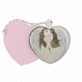 thumbnail image 1 of White Wing chica bonita pintura China Bolsa de viaje Mirror maquillaje corazón rosa, 1 of 4