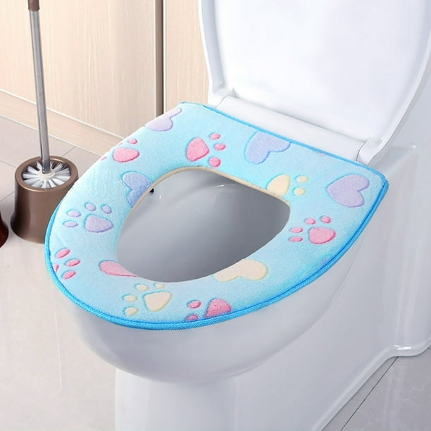 Cotonie Bathroom Warmer Toilet Seat Cloth Soft Closestool Washable Lid