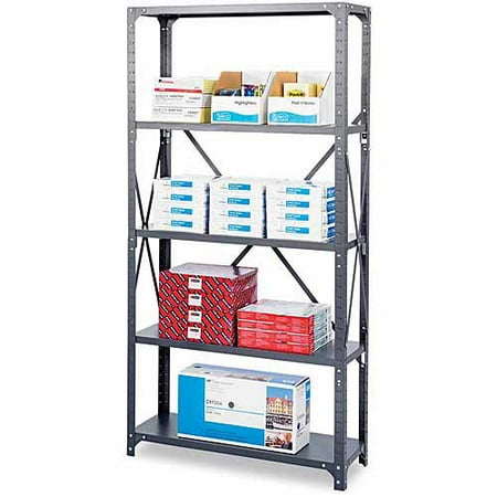 Safco 5 Shelf mercial Steel Shelving Unit Dark Gray