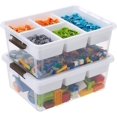 thumbnail image 1 of Plastic Storage Box with Removable Tray Craft Organizers and Storage Clear Storage Container for Organizing Bead  Tool  Sewing  Playdoh, 1 of 9