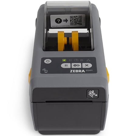 Zebra ZD411D 4" Direct Thermal Label Printer – 203 dpi, USB & Ethernet, Compact Industrial Barcode Printer, P/N; ZD4A022-D01M00EZ