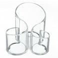 thumbnail image 1 of Porta brochas de maquillaje de acrílico transparente de diseño duradero, diseño elegante, almacenamiento de cosméticos multiusos para tocador, solución de almacenamiento versátil que ahorra espacio, 1 of 5