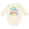 thumbnail image 3 of Inktastic My Papaw Loves Me Boys or Girls Long Sleeve Baby Bodysuit, 3 of 5