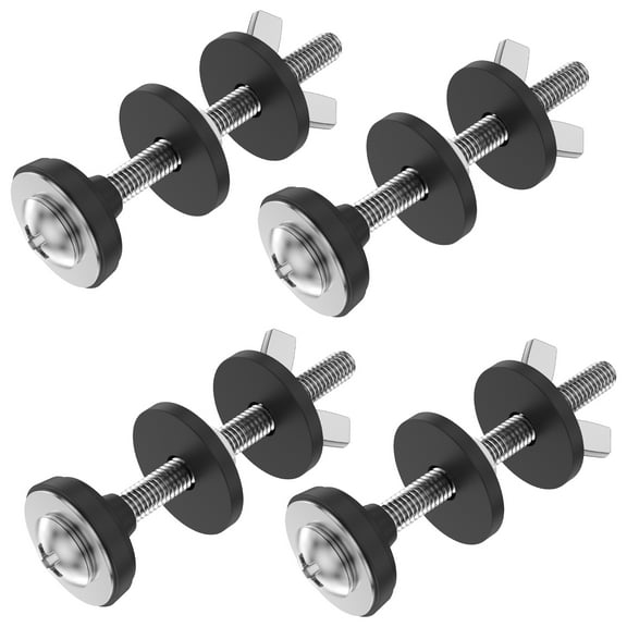 4Pcs Toilet Tank to Bowl Bolt Kit 304 Stainless Steel Toilet Tank Bolts Washer Kit Heavy Duty Toilet Bolt Set Waterproof Toilet Rubber Washer Gasket Replacement Set for Toilet