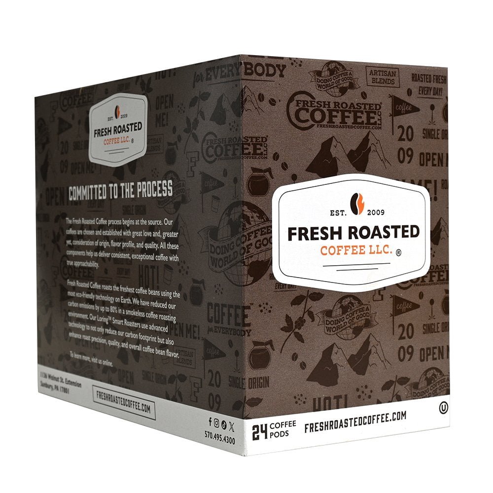 Fresh Roasted Coffee, Seriously Dark Decaf, Dark Roast, K-cup Compatible, 72 Count