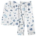 thumbnail image 2 of Levmjia Pyjama pour Femmes 2 Pcs Mode Décontractée Imprimé Manches Longues Hauts Décontractés Pantalons Ensemble Pyjama TTG, 2 of 5