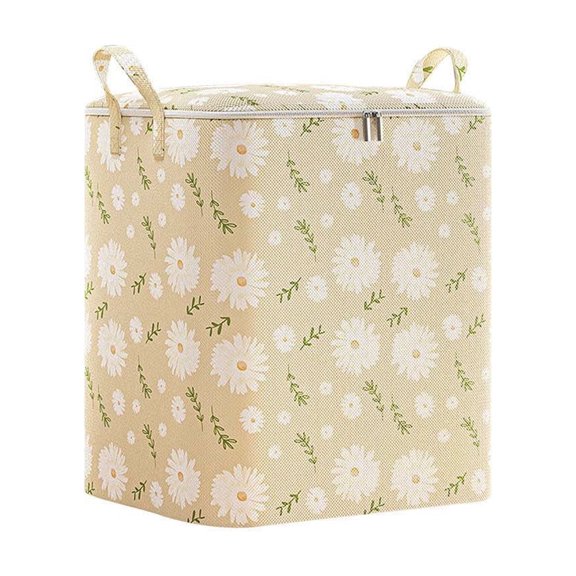 Oversized Storage Bag for Clothes & Quilts, Portable Zippered Wardrobe Organizer Box, Large Capacity Moving & Dorm Storage, Blue Non-Woven Fabric