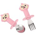 thumbnail image 1 of Tenedor Cuchara Cubiertos Vajilla Infantil Juego de Cubiertos para Bebés Utensilios de Entrenamiento Tenedor de Aprendizaje Niño, 1 of 6