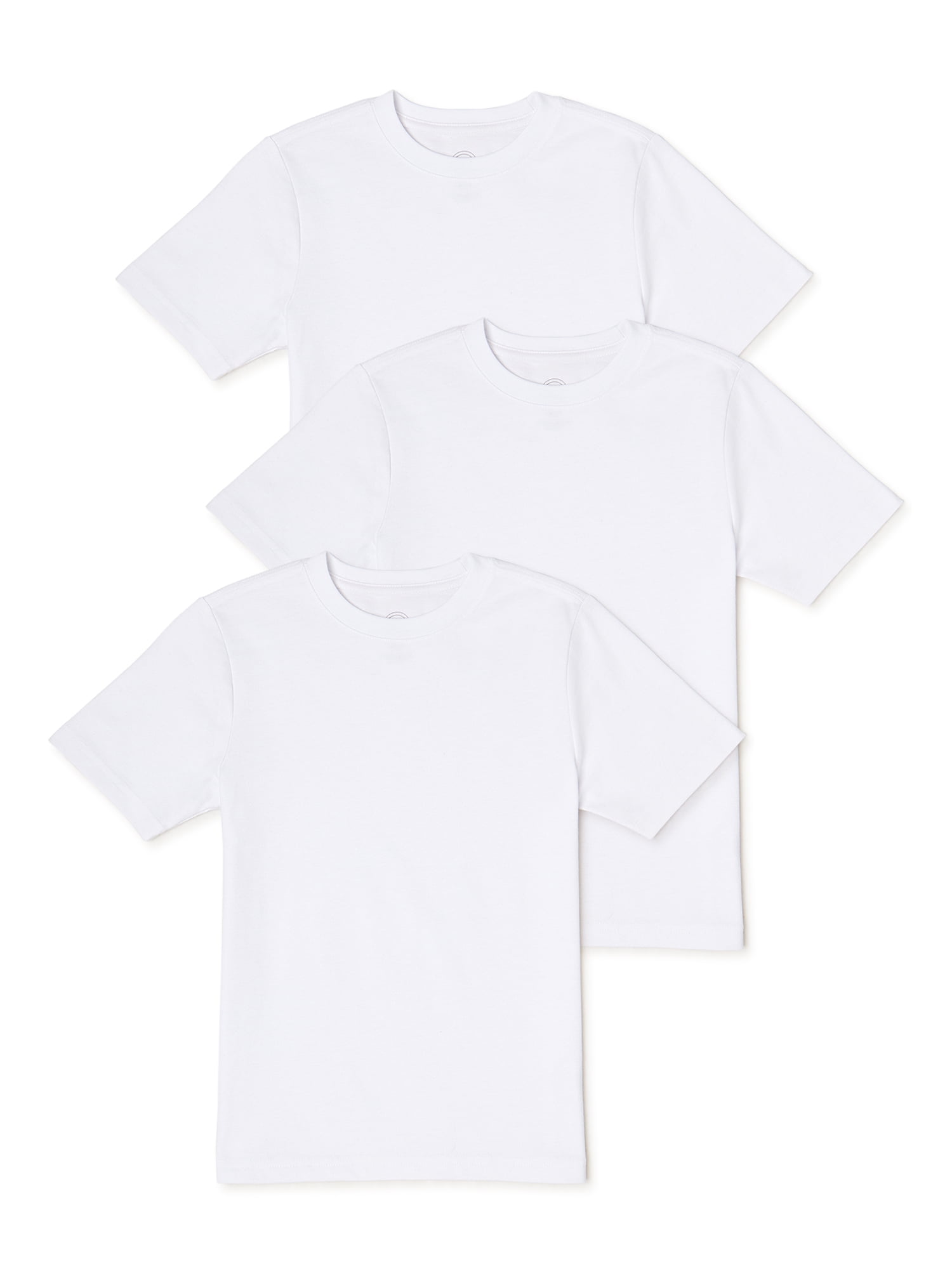 Wonder Nation Boys Crewneck Short Sleeve T-Shirt, 3-Pack, Sizes 4-18 ...