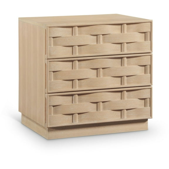 Meridian Furniture Weave Natural Oak Veneer Night Stand