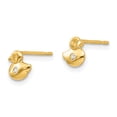 thumbnail image 2 of 14K Yellow Gold Madi K CZ Children's Duck Post Earrings, 2 of 2