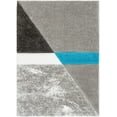 thumbnail image 2 of Well Woven Lolly Mori Abstract Geometric Grey Blue 7'10" x 9'10" 3D Texture Shag Area Rug, 2 of 7