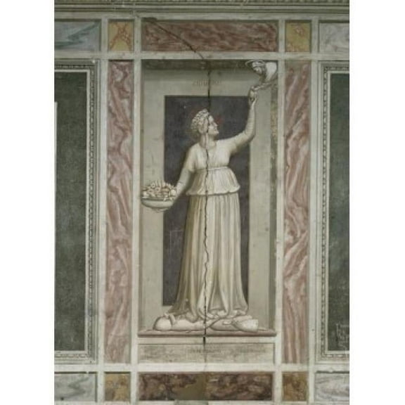 Posterazzi SAL263392 Charity 1303-1305 Giotto Ca. 1266-1337 Italian Fresco Capella Degli Scrovegni Padua Italy Poster Print - 18 x 24 in.