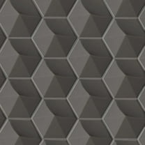 Hedron 4" x 5" Hexagon 3D Wall Tile in Storm (3.88 SqFt/Ctn)