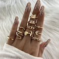thumbnail image 2 of Conjunto de anillos de nudillos de oro y plata para mujeres y niñas, Chai de serpiente vintage, 2 of 5