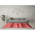 thumbnail image 3 of Ahgly Company Indoor Round Solid Red Modern Area Rugs, 5' Round, 3 of 4