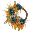 thumbnail image 2 of Guirnalda de flores artificiales Guirnalda de girasol azul Guirnalda de puerta Adorno colgante hecho a mano Guirnaldas de primavera para telón de, 2 of 9