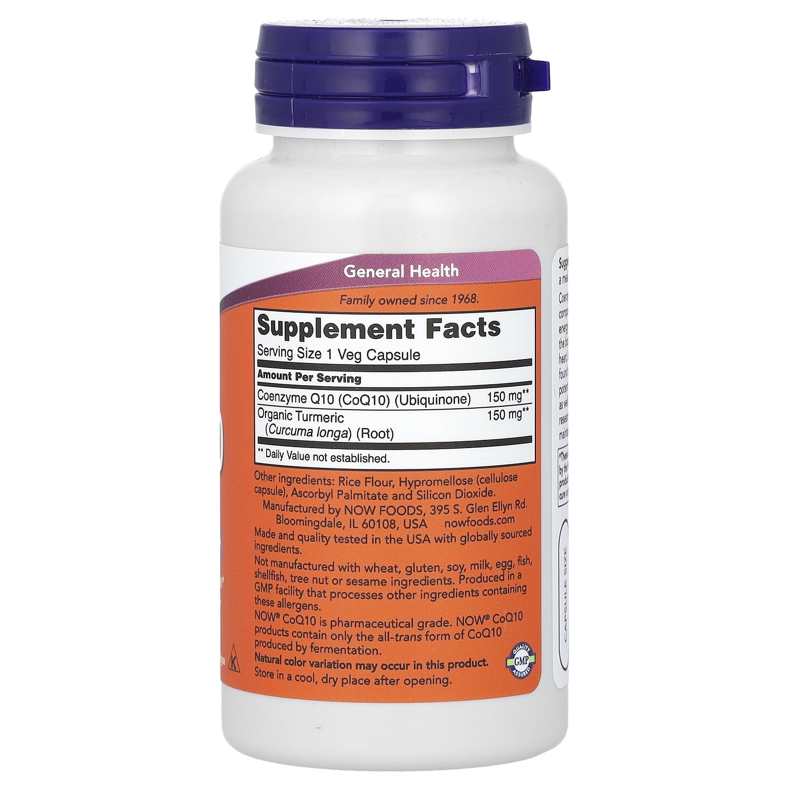 NOW Foods CoQ10, 150 mg, 100 Veg Capsules