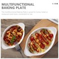 thumbnail image 2 of Ceramic Bakeware with Double Handles Oval Shaped Baking Tray Food Serving Bowl Baking Bowl, 2 of 8