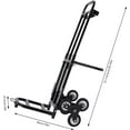 thumbnail image 4 of Stair Climbing Cart 460lbs Capacity, Portable Folding Trolley with 6 Wheels, Stair Climber Hand Truck with Adjustable Handle for Pulling, All Terrain Heavy Duty Dolly Cart for Warehouse (Style-C), 4 of 8