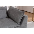thumbnail image 4 of Muumblus 102" Boneless Modular Sectional Sofa with Movable Ottoman, Oversized L-Shaped Cloud Couch for Living Room, Gray Waffle, 4 of 6