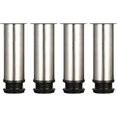 thumbnail image 1 of Furniture Legs, Set of 4 ASelected Furniture Legs, Adjustable Kitchen Legs Ø 50 mm/Height 150 mm Round Metal Stainless Steel Sofa Leg Table Feet, 1 of 4