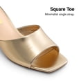 thumbnail image 4 of DREAM PAIRS Women's Low Heels Sandals Mule Heels Block Chunky Heeled Sandals Slide Sandals Slip on Square Toe Casual Dress Comfortable Pumps Shoes, 4 of 8