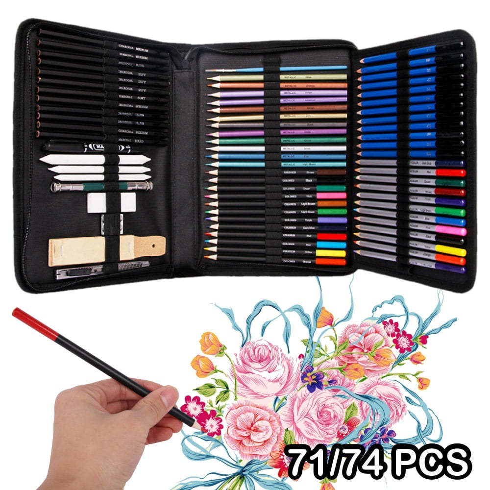 Buy COOL BANK Professional Art Set 42 PCS Drawing and Sketching Set- Drawing,  Sketching and Charcoal Pencils. 2 x 50 Page Drawing Pad!Kneaded Eraser  Included. Art Kit for Beginners, Teens and Adults
