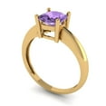 thumbnail image 2 of Clara Pucci 14K Yellow Gold Solid Gold Alexandrite Solitaire Anniversary Ring for Women - 1.5 cttw Cushion Cut, 2 of 7