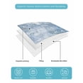 thumbnail image 4 of Full Size Quilt Bedding Set, Shabby Navy Blue Reversible Summer Quilt 3 Pieces, Oil Painting Vintage Art Blue White Lightweight Bedspreads Coverlets with 2 Pillow Shams for All Seasons, 4 of 5