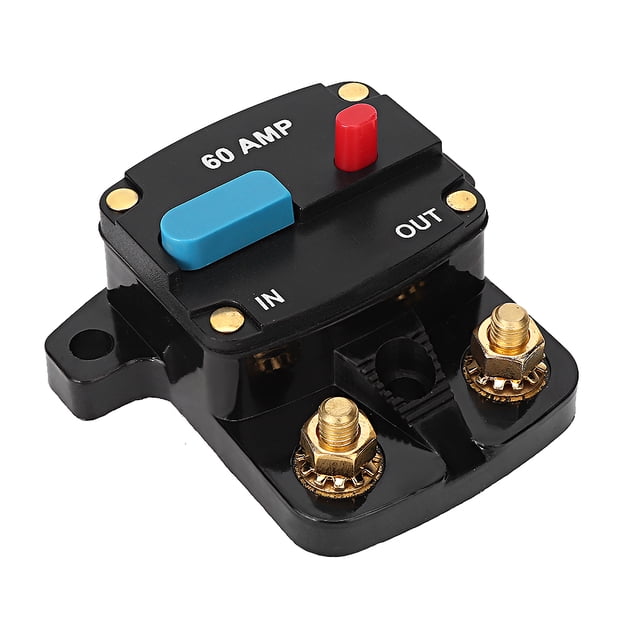 Disyuntor estéreo para coche de 12 V y 60 A, portafusibles reajustable manual