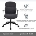 thumbnail image 4 of Dayalane Modern Adjustable Office Chair, Swivel Fabric Ergonomic Task Chair with Armrests, 90-120° Tilt Function and Wide Cushion Desk Chair for Home/Bedroom/Study/Office/Conference Room, Grey, 4 of 10