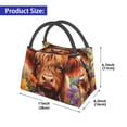 thumbnail image 2 of Easygdp Countryside Colorful Floral Cow Bolsa de Almuerzo Insulada Reutilizable, Bolsa de Mano y Bandolera para Oficina, Trabajo, Viajes, 2 of 6