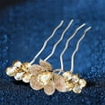 thumbnail image 3 of Skymirror Non-slip Wave Teeth Exquisite Hair Comb Women Rhinestone Flower Decor Wedding Hair Stick Hair Accessories, 3 of 7