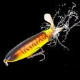 thumbnail image 2 of Señuelo de pesca Topwater, cebo Artificial Whopper Popper, Plopper duro, cola giratoria suave, 1 pieza, 10cm/14cm, 2 of 4