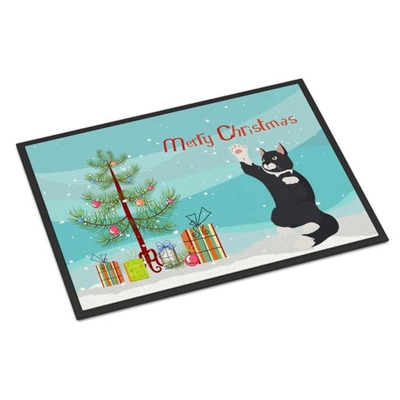 American Polydactyl Cat Merry Christmas Door Mat